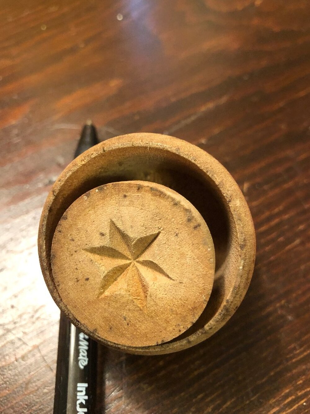 Vintage Wooden Butter Press - Picture 1 of 5